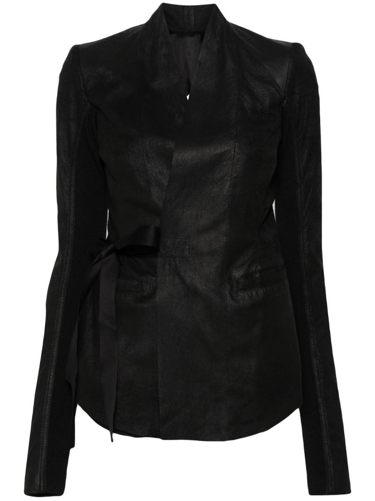 Black Hollywood Cracked Leather Jacket