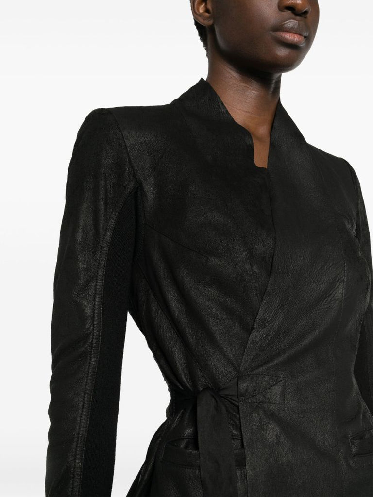 Black Hollywood Cracked Leather Jacket