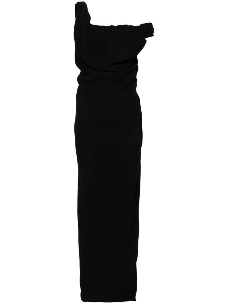 Black Ginnie Gathered Maxi Dress