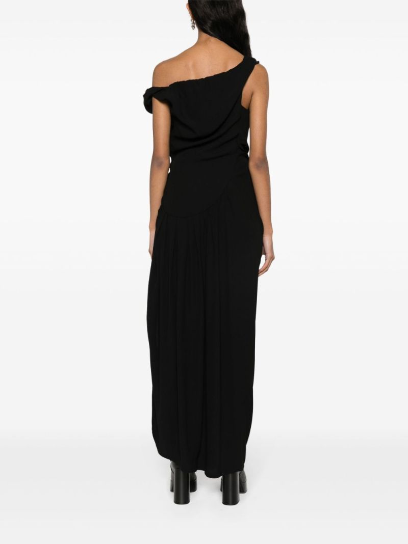 Black Ginnie Gathered Maxi Dress