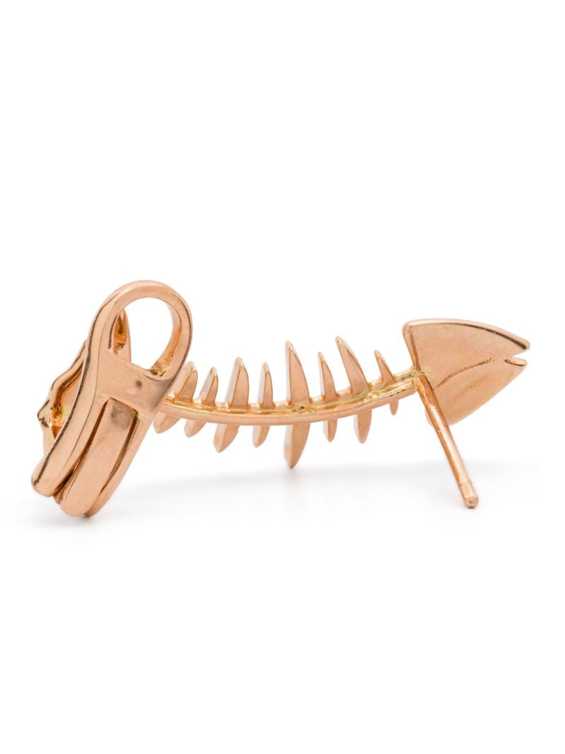 18k Yellow Gold Wishbone Diamond and Sapphire Ear Cuff
