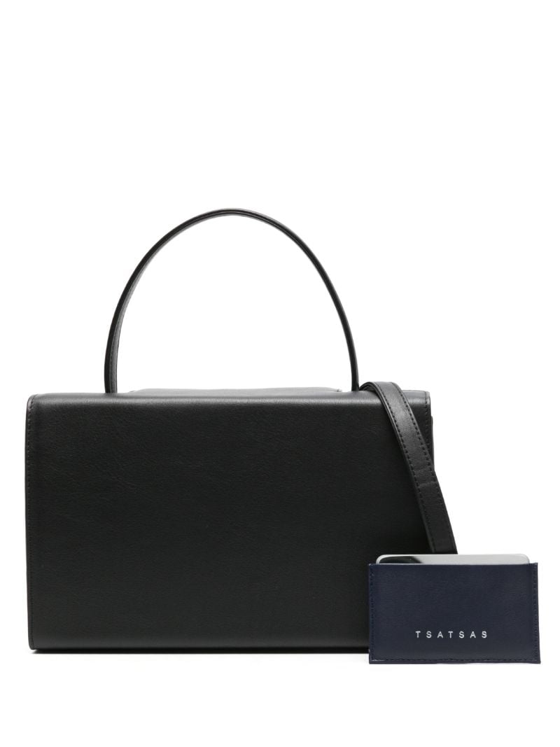 Black 931 Leather Top Handle Bag