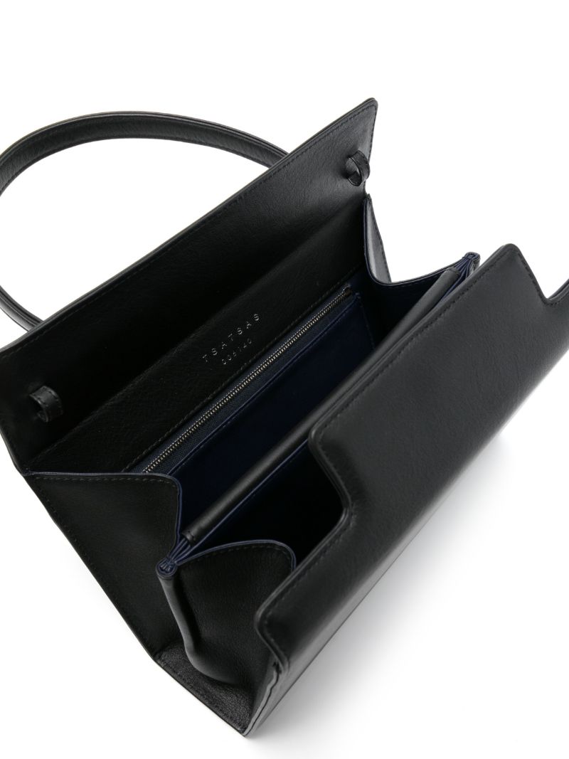 Black 931 Leather Top Handle Bag