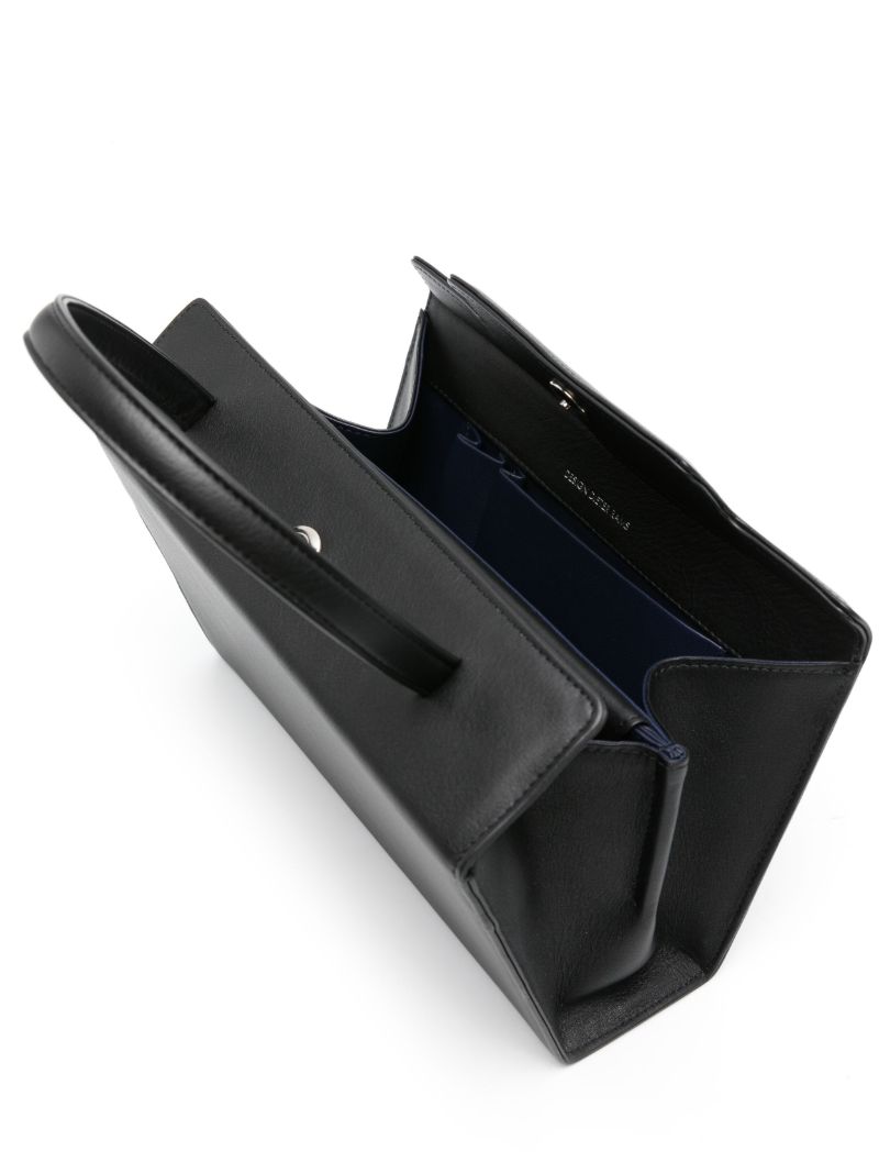 Black 931 Leather Top Handle Bag