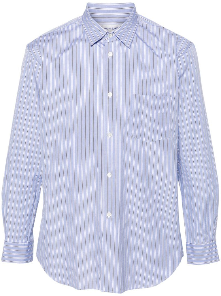 Blue Striped Cotton Shirt