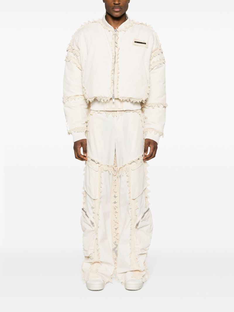 Neutral Spherical Down Bomber Jacket