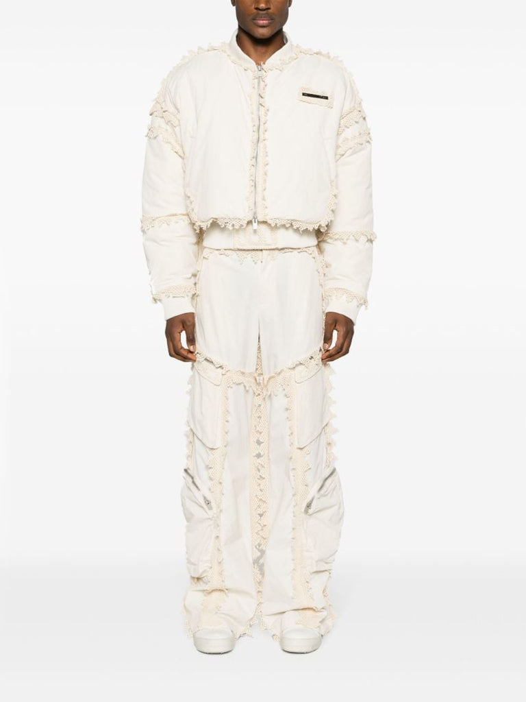 Neutral Spherical Down Bomber Jacket