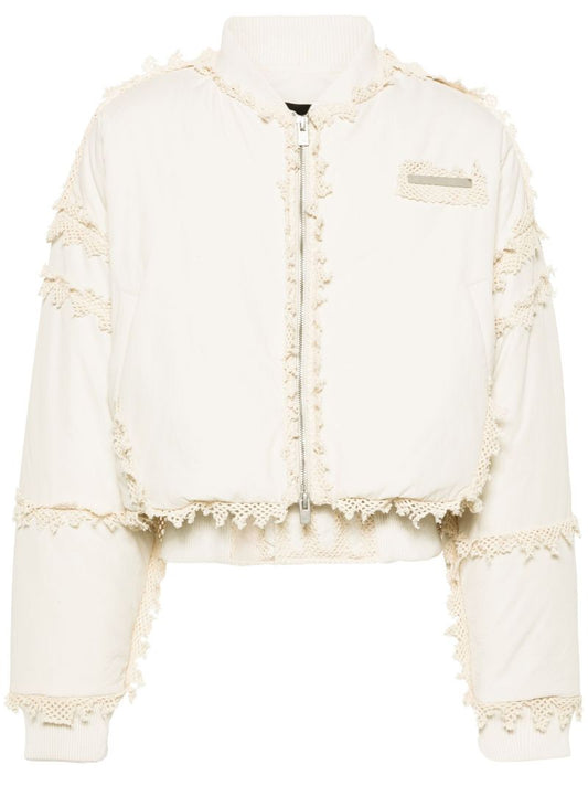 Neutral Spherical Down Bomber Jacket