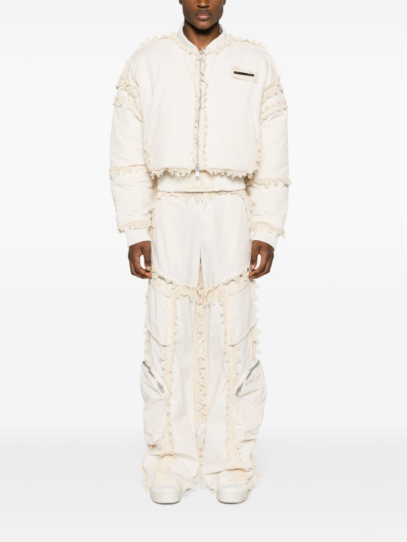 Neutral Spherical Trimmed Cargo Trousers