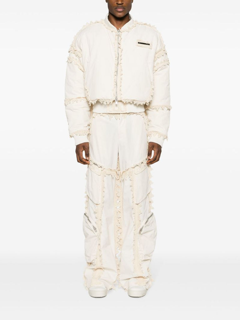 Neutral Spherical Trimmed Cargo Trousers