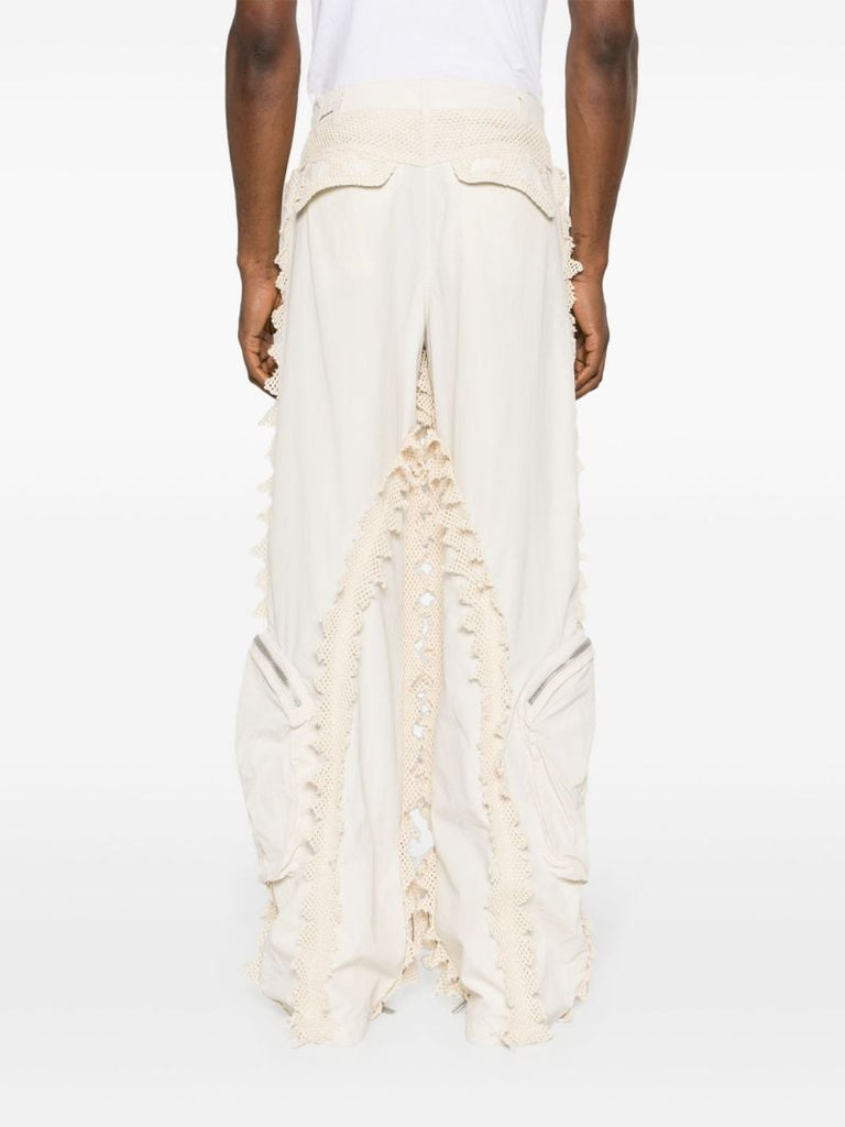 Neutral Spherical Trimmed Cargo Trousers