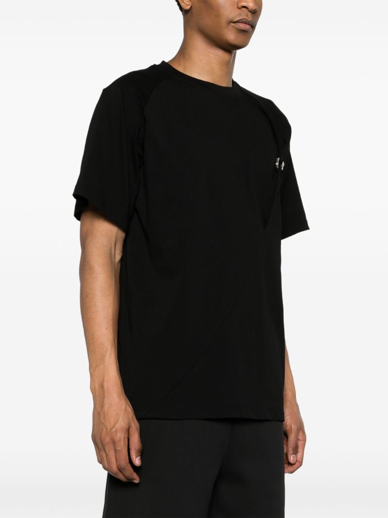 Black Morphed Carabiner Cotton T-shirt