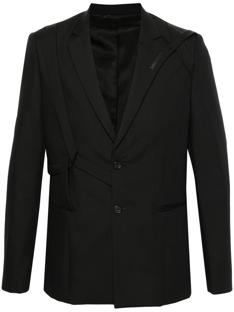 Black Equilibrium Single-breasted Virgin Wool Blazer