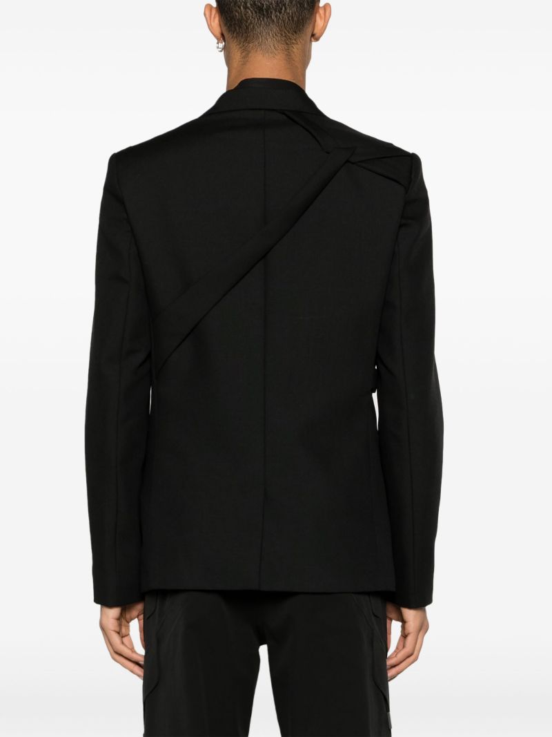 Black Equilibrium Single-breasted Virgin Wool Blazer