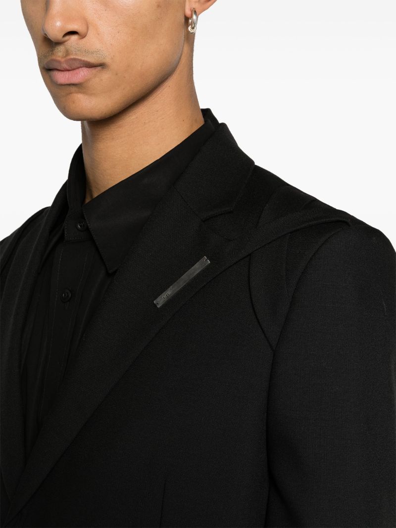 Black Equilibrium Single-breasted Virgin Wool Blazer