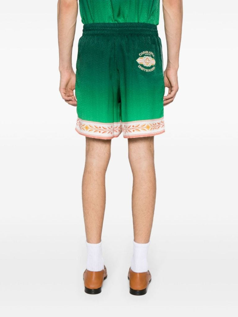 Green Unity Is Power Silk Shorts