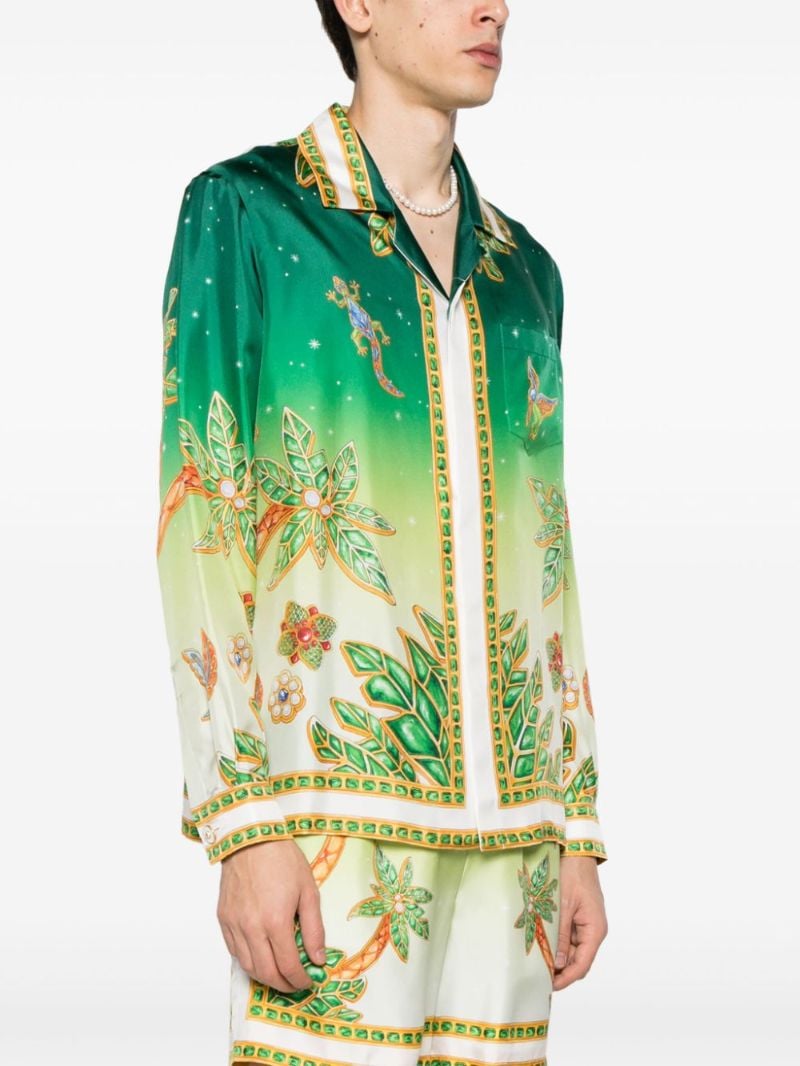Green Joyaux D'afrique Silk Shirt