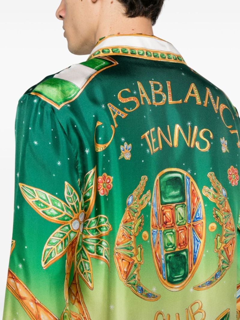 Green Joyaux D'afrique Silk Shirt