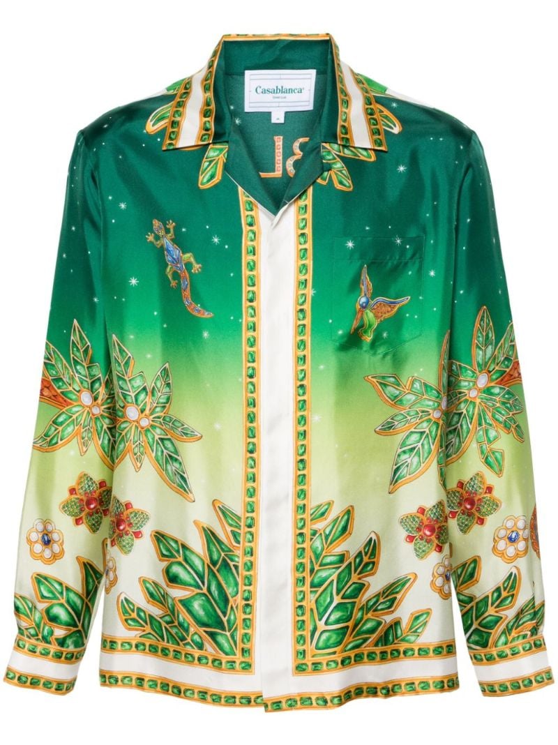Green Joyaux D'afrique Silk Shirt