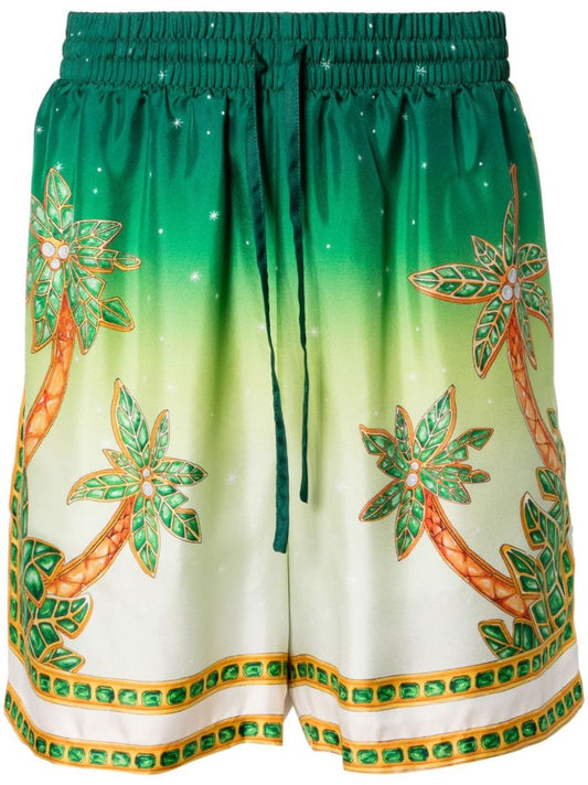 Green Joyaux D'afrique Silk Shorts