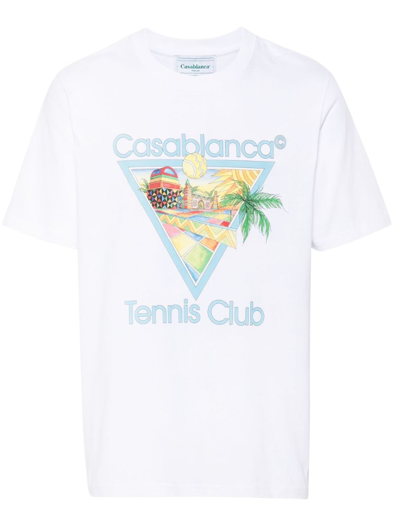 White Afro Cubism Tennis Club T-shirt