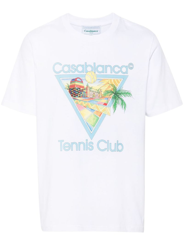 White Afro Cubism Tennis Club T-shirt