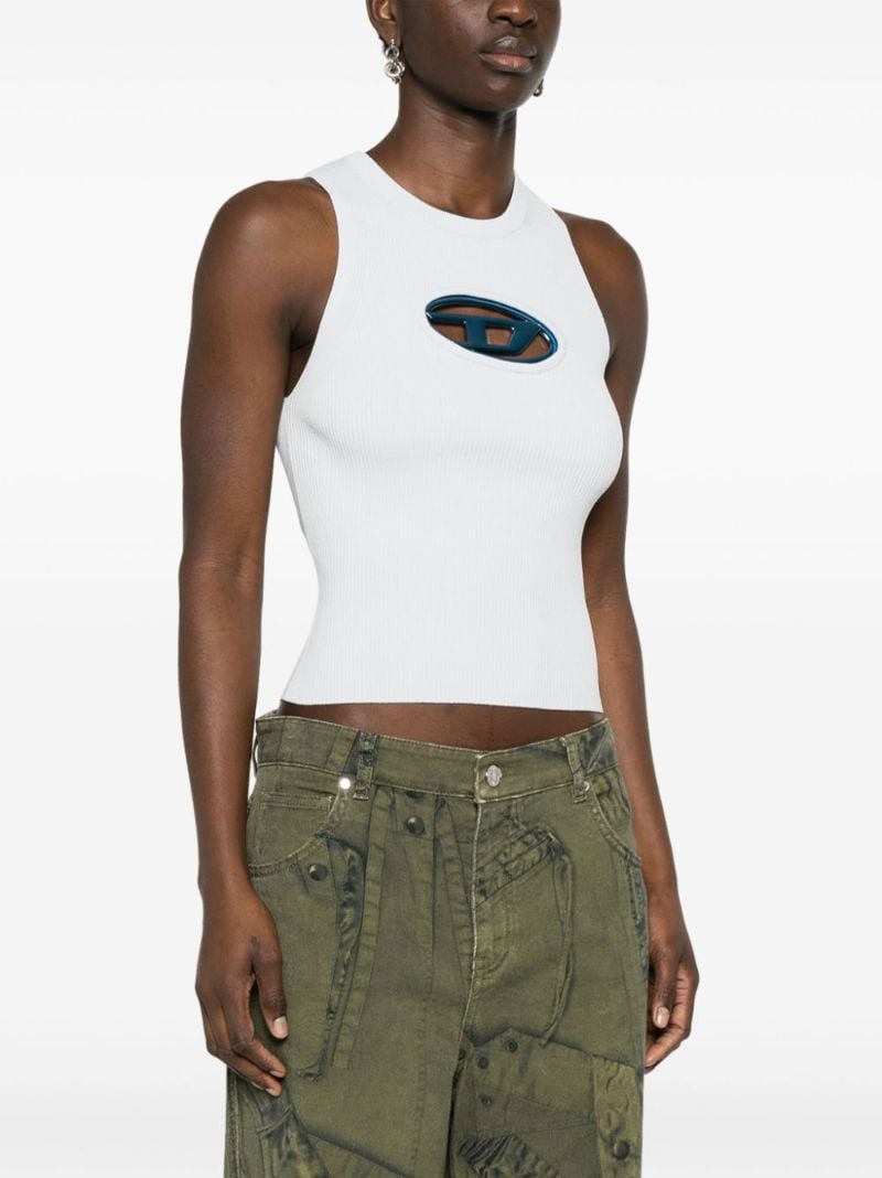 White Oval D Tank Top