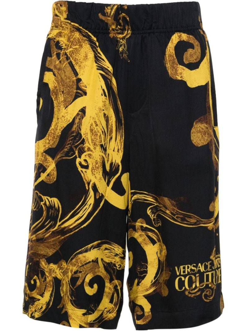Black Watercolour Couture Shorts