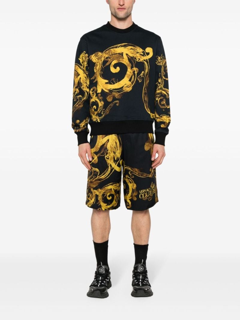 Black Watercolour Couture Shorts