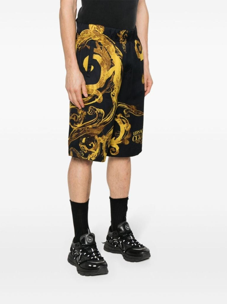 Black Watercolour Couture Shorts