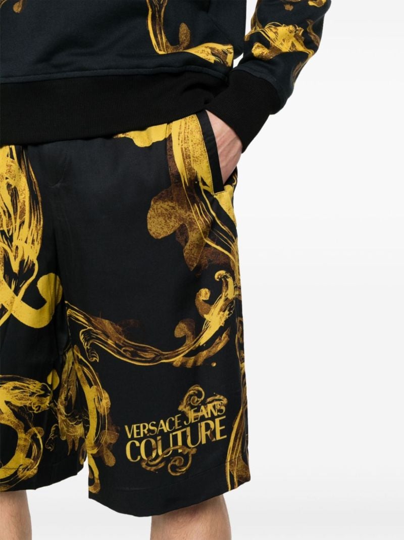 Black Watercolour Couture Shorts