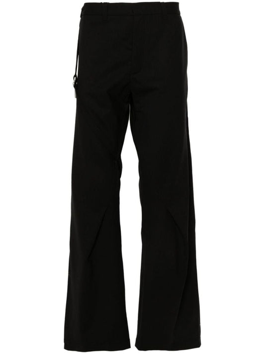 Black Luminous Virgin Wool Tailored Trousers