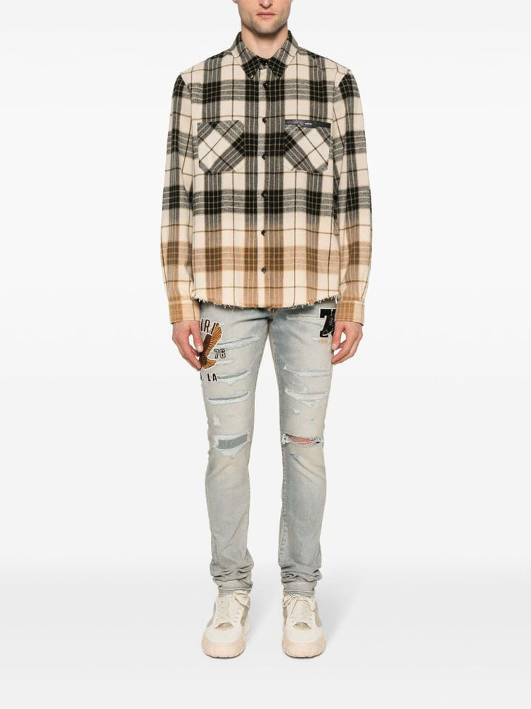 Light Blue Thigh Patches Ripped Skinny Jeans