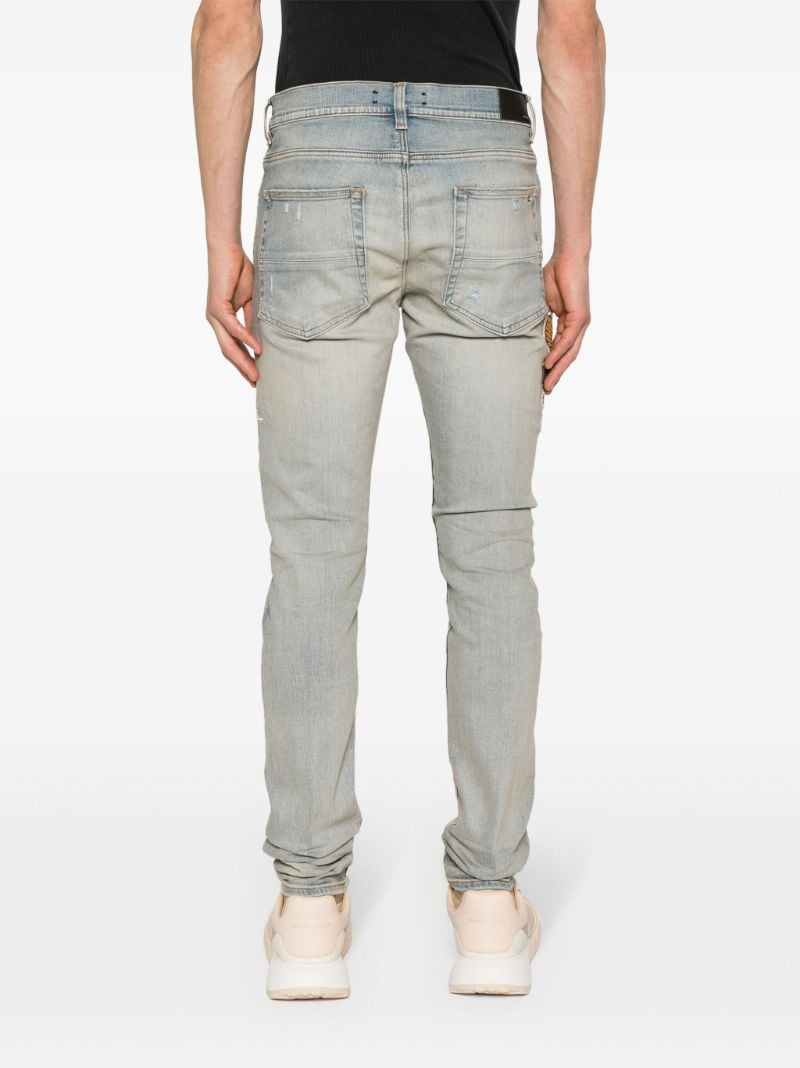 Light Blue Thigh Patches Ripped Skinny Jeans