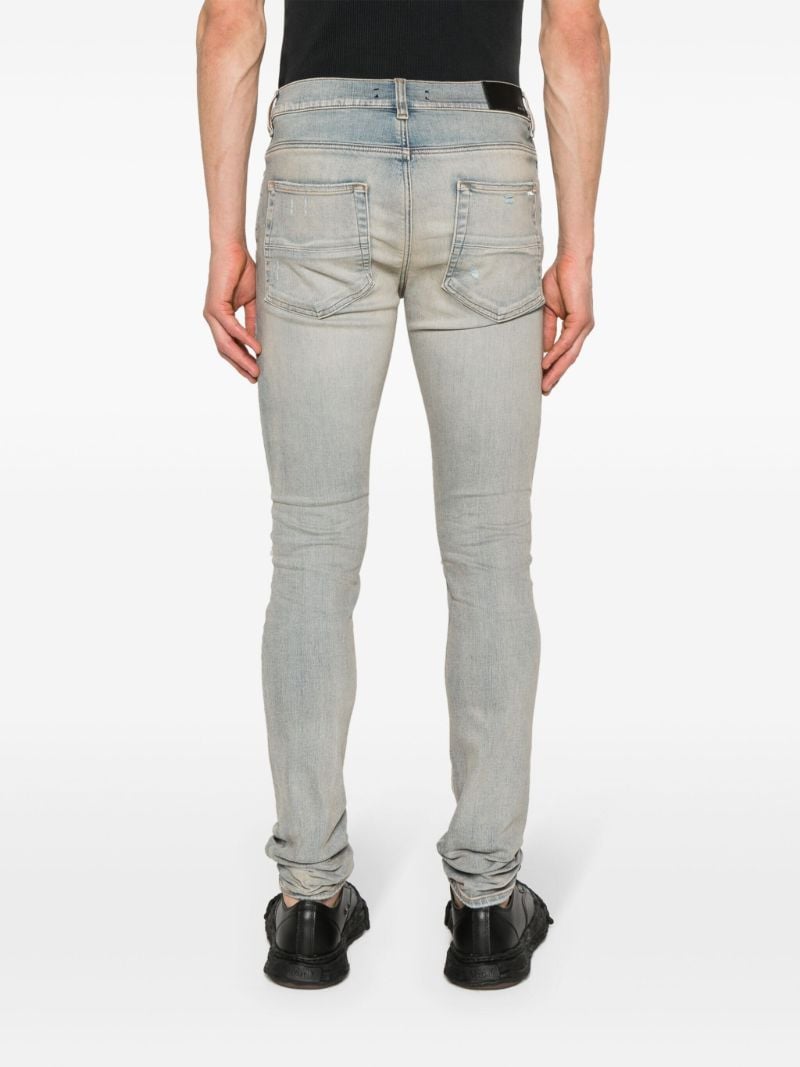 Blue Mx1 Suede Skinny Jeans