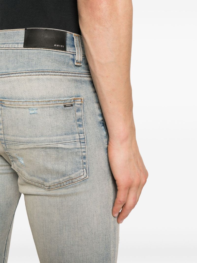 Blue Mx1 Suede Skinny Jeans