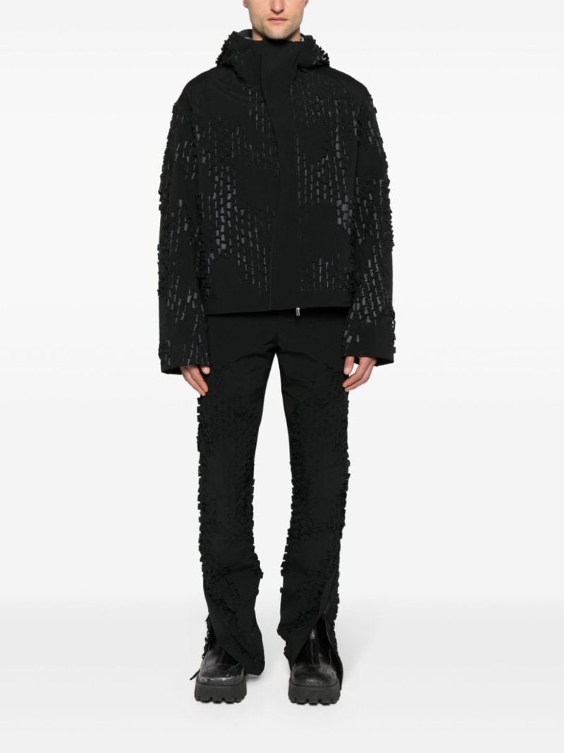 Black Morphogens Laser-cut Hooded Jacket