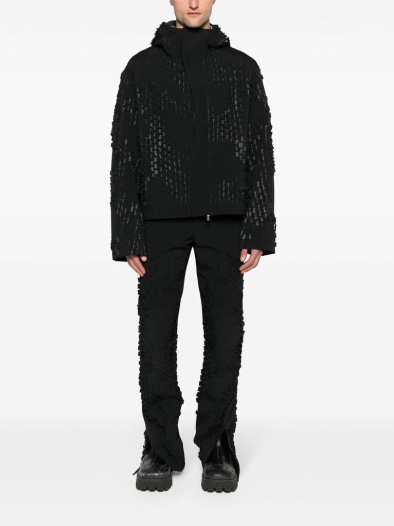 Black Morphogens Laser-cut Hooded Jacket