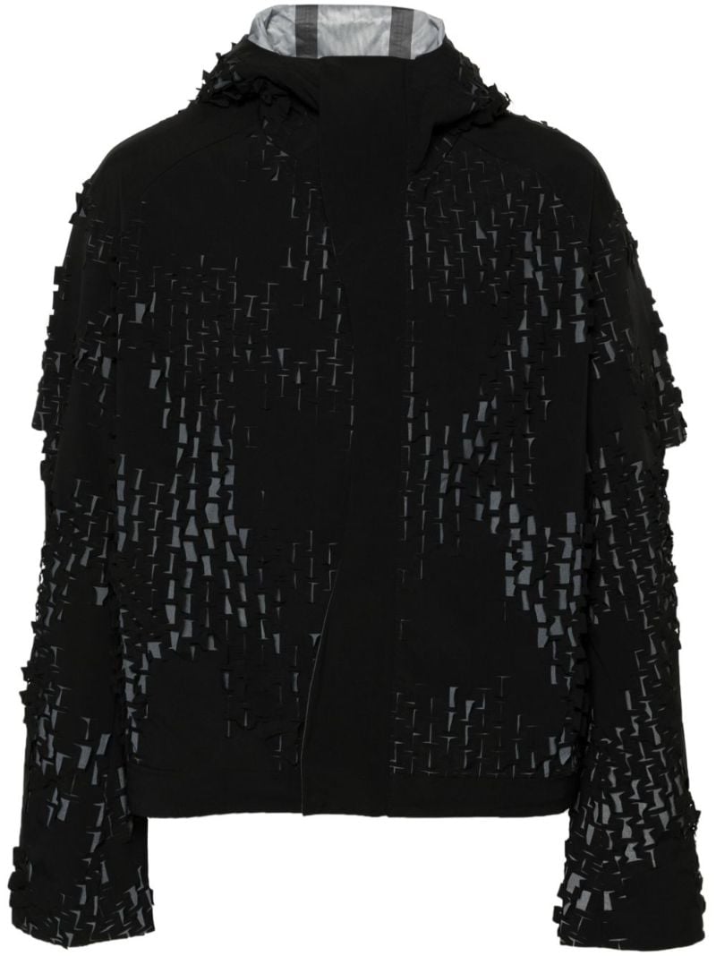Black Morphogens Laser-cut Hooded Jacket