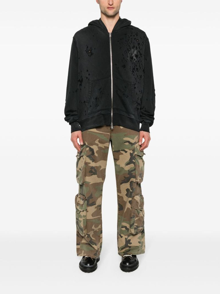 Brown Utility Cotton Cargo Pants