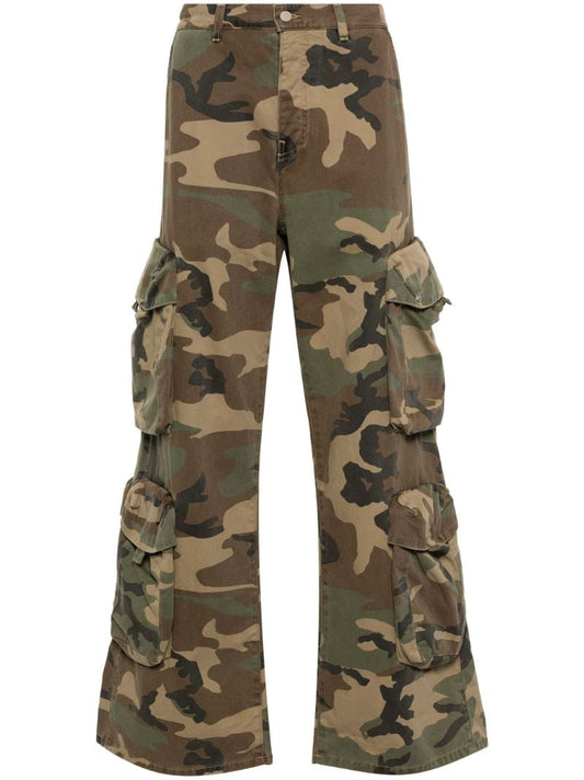 Brown Utility Cotton Cargo Pants
