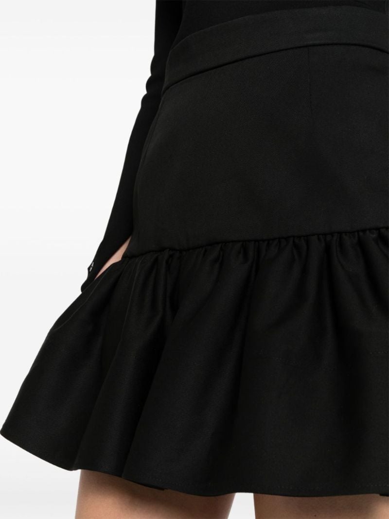 Black Ruffle Miniskirt