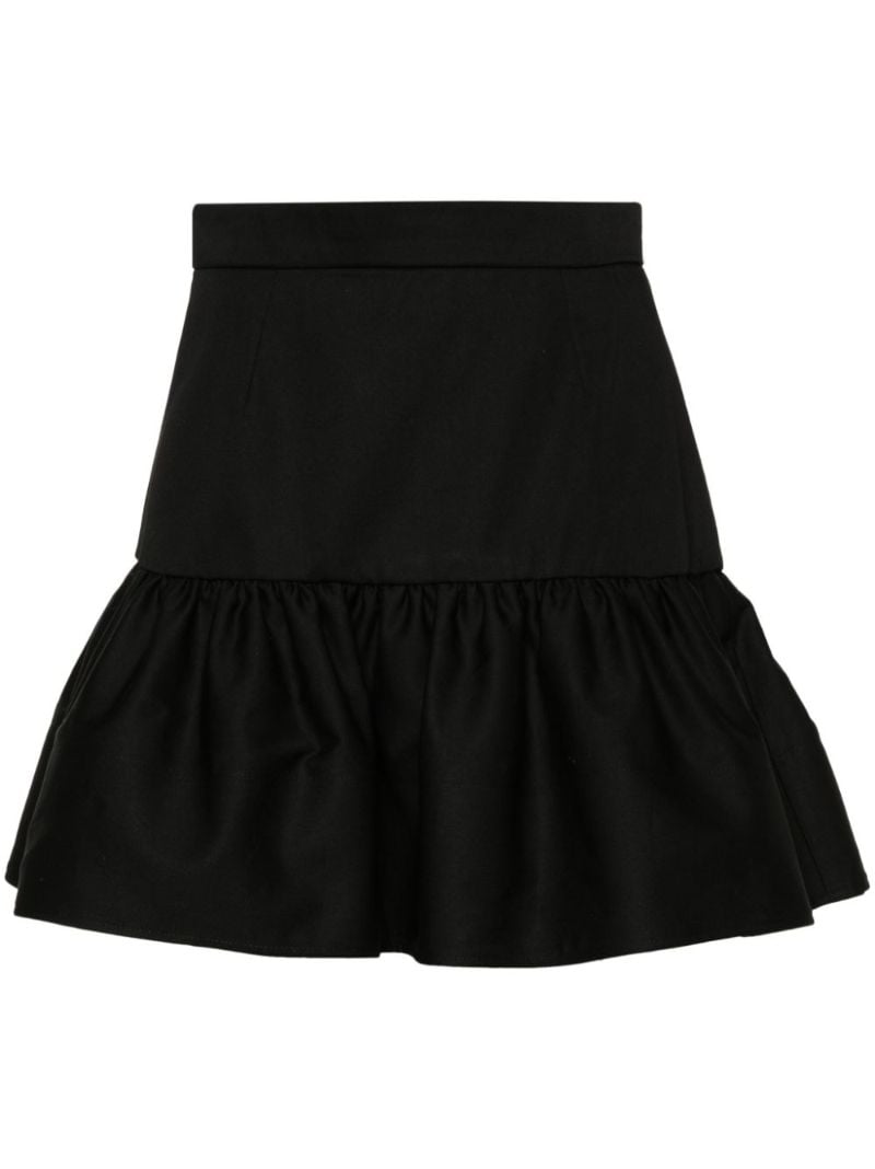 Black Ruffle Miniskirt