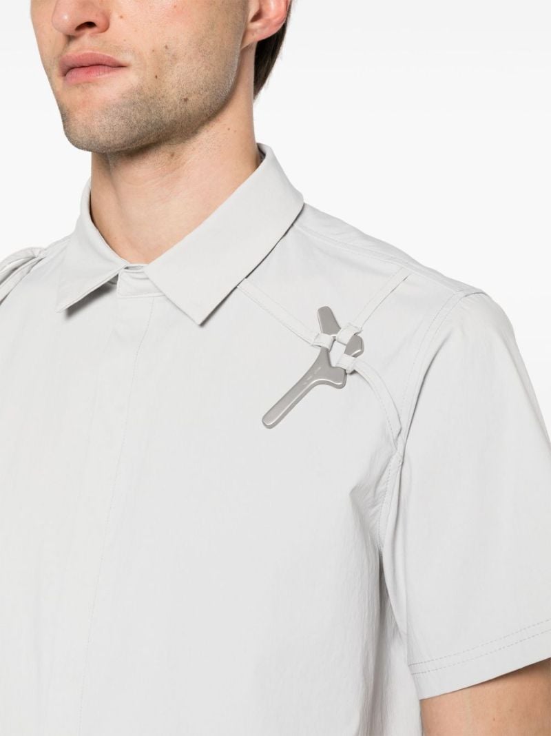 Grey Hardware-detail Shirt