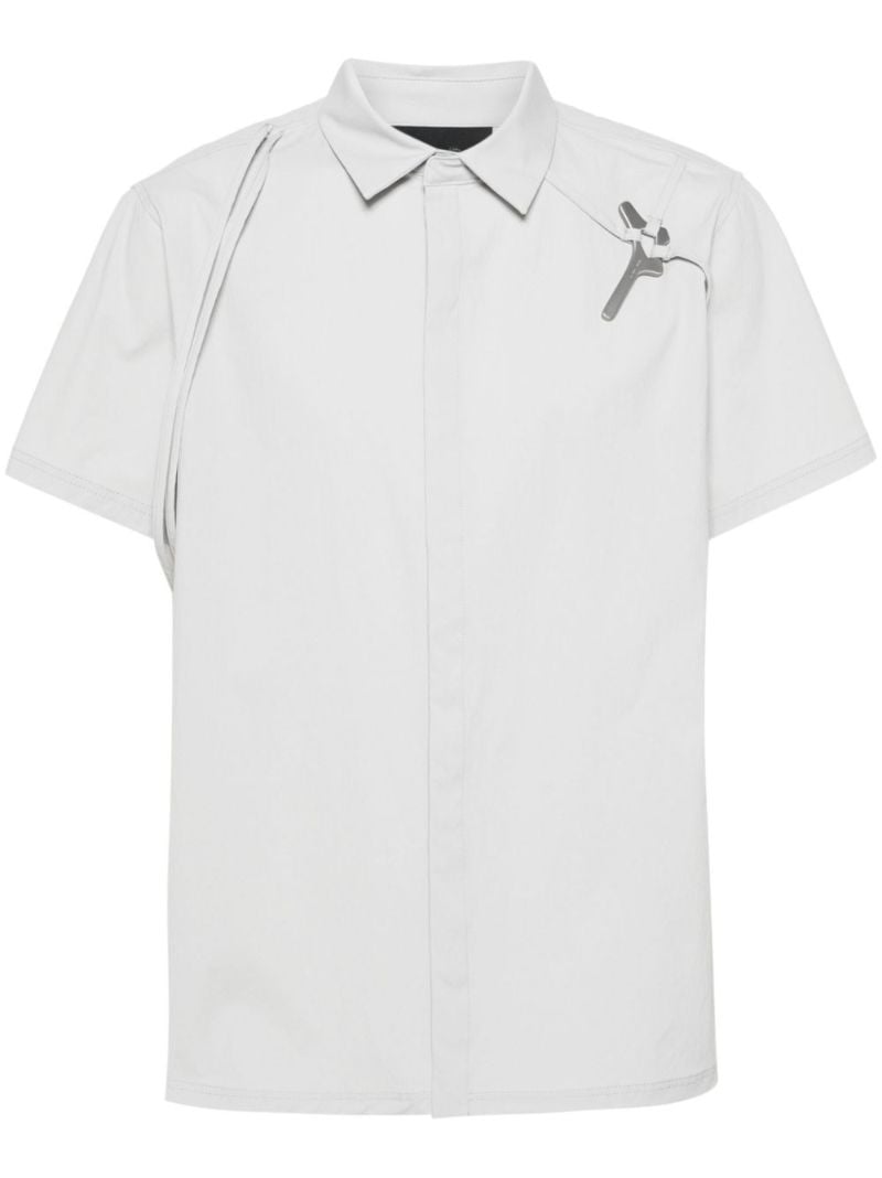 Grey Hardware-detail Shirt