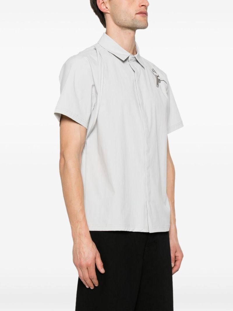 Grey Hardware-detail Shirt