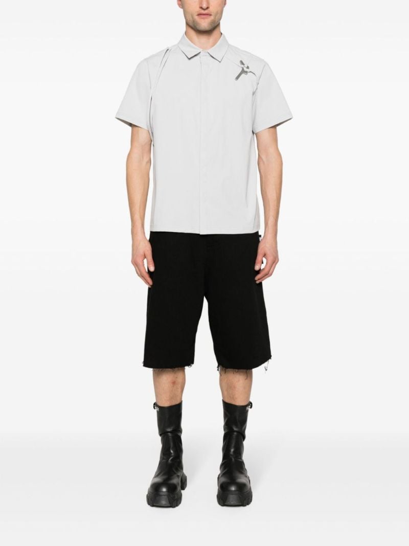Grey Hardware-detail Shirt