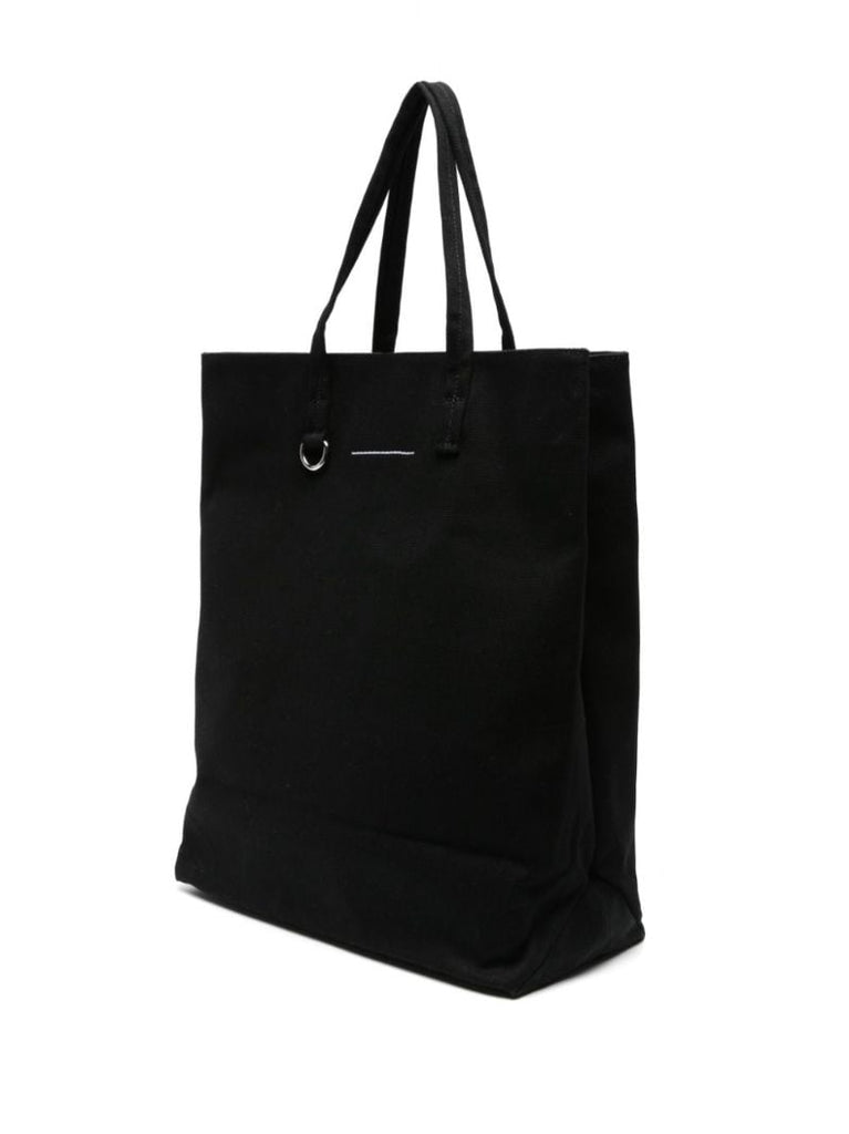 Black Numbers Patch Cotton Tote Bag