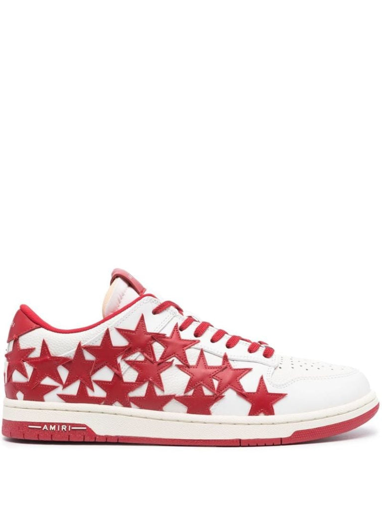 Red Stars Leather Sneakers
