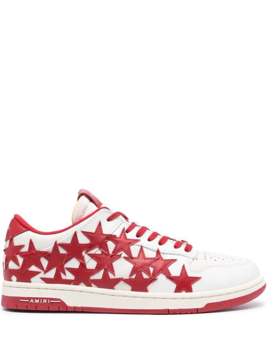 Red Stars Leather Sneakers